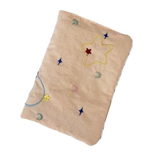 Ddujbtp Reisepasshülle mit Stickerei-Sternmuster und mehreren Kartenfächern und praktischem Polyestergewebe für den täglichen Gebrauch, Orange, Taschen-Organizer von Ddujbtp