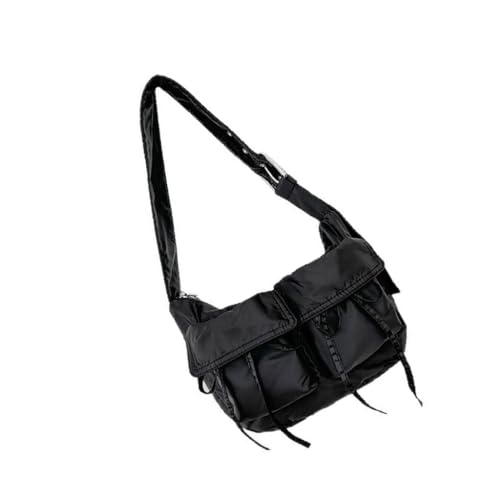 Ddujbtp Retro Canvas Messenger Bag Large Book Laptop Shoulder Bag for Women Men Large Crossbody Bag with Multiple Pockets, Schwarz , Taschen-Organizer von Ddujbtp