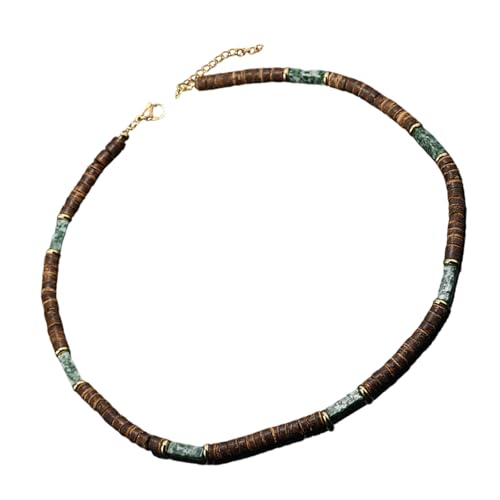 Ddujbtp Retro Halskette Kreativer Trendiger Nackenschmuck Aus Braunen Kokosnüssen Muschelholzperlen Und Natursteinanhänger Natursteinanhänger Ddujbtp Retro Halskette Kreativer Trendiger Nackenschmuck Aus Braunen Kokosnüssen Muschelholzperlen Und Natursteinanhänger Natursteinanhänger von Ddujbtp