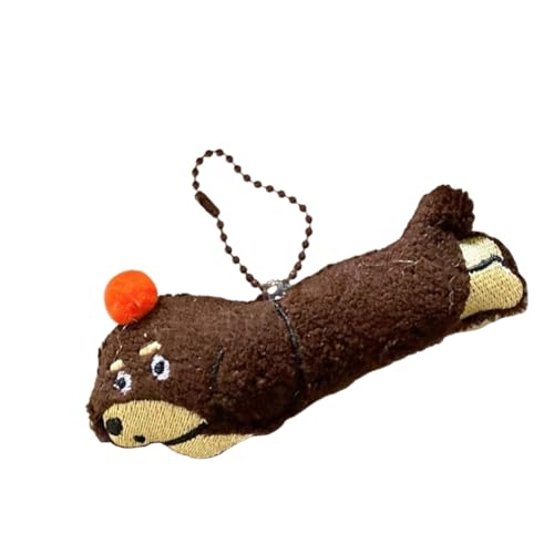 Ddujbtp Schlüsselanhänger Plüsch Dackel Niedlicher Hund Anhänger Ornament für Taschen Schlüsselanhänger Weich Dekoration für Frauen Männer, D, taschen-organizer von Ddujbtp