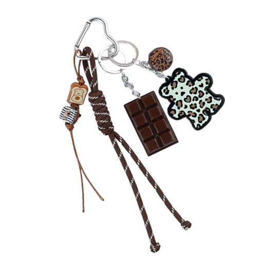 Ddujbtp Schlüsselanhänger mit Bär, Schokolade, Desserttasche, Schlüsselanhänger, geflochtenes Seil, Schlüsselanhänger für Rucksack, Geldbörse, Handtasche, Dekorationen, Q1734 1, Taschen-Organizer Ddujbtp Schlüsselanhänger mit Bär, Schokolade, Desserttasche, Schlüsselanhänger, geflochtenes Seil, Schlüsselanhänger für Rucksack, Geldbörse, Handtasche, Dekorationen, Q1734 1, Taschen-Organizer von Ddujbtp