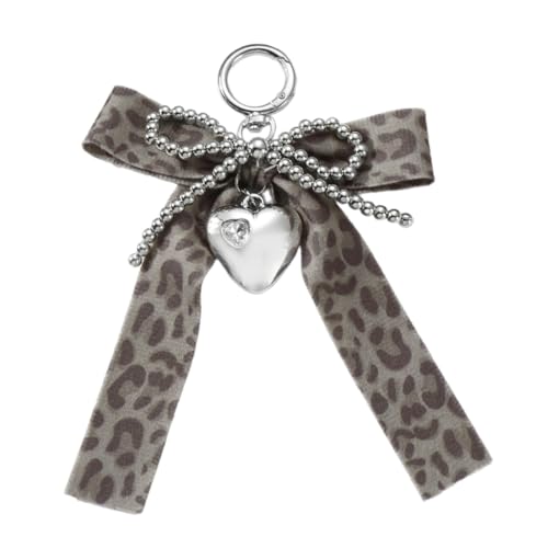 Ddujbtp Schlüsselanhänger mit Schleifen für Damen und Mädchen, Leopardenmuster, Taschenzubehör, Anhänger für Damen, Legierung, modischer Taschenanhänger, B, Taschen-Organizer Ddujbtp Schlüsselanhänger mit Schleifen für Damen und Mädchen, Leopardenmuster, Taschenzubehör, Anhänger für Damen, Legierung, modischer Taschenanhänger, B, Taschen-Organizer von Ddujbtp