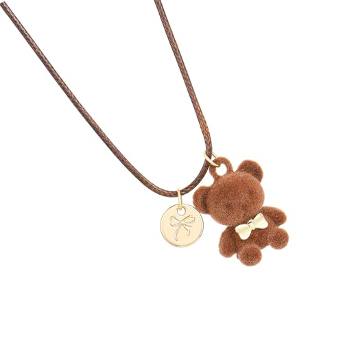 Ddujbtp Schöne Kaffeefarbe Pelzbär Charm Halskette Accessoire Für Freizeitkleidung Oder Besondere Anlässe Täglich Gebrauch Casual Wear Teen Fashion Accessoire von Ddujbtp