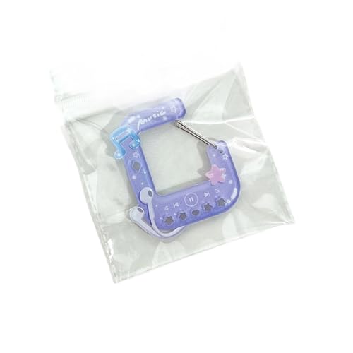 Ddujbtp Schöner Anime Music Player Keychain Hollow Carabiner Rucksack Charme Für Mädchen Ästhetischer Acrylkletterhaken Accessoire Hollow Design Carabiner Charme von Ddujbtp