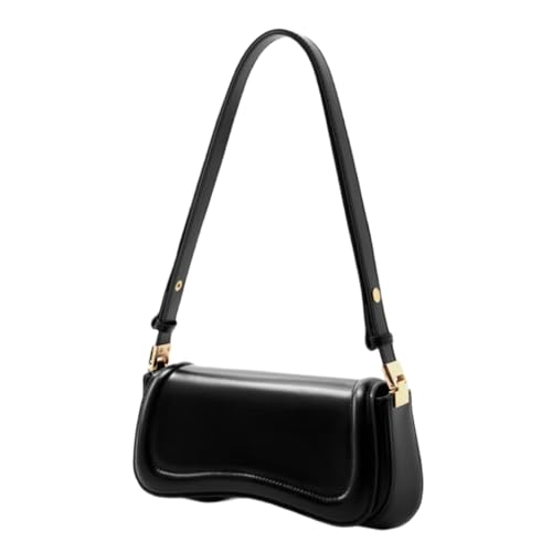 Ddujbtp Schultertasche aus PU-Leder für Damen mit verstellbarem Riemen und goldfarbenen Beschlägen, perfekt für den täglichen Pendler oder Freizeitausflüge, Schwarz , Taschen-Organizer Ddujbtp Schultertasche aus PU-Leder für Damen mit verstellbarem Riemen und goldfarbenen Beschlägen, perfekt für den täglichen Pendler oder Freizeitausflüge, Schwarz , Taschen-Organizer von Ddujbtp