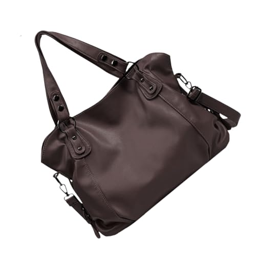 Ddujbtp Schultertasche mit großem Fassungsvermögen, modisch, für Damen, PU-Leder, Handtasche mit Tragegriff oben, lässige Umhängetasche für den täglichen Gebrauch, coffee, Taschen-Organizer von Ddujbtp