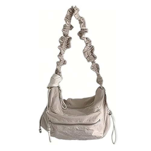 Ddujbtp Schultertasche mit großem Fassungsvermögen für Damen, modische Umhängetasche, Nylon, lässige Umhängetasche mit gerüschtem Riemen für den täglichen Gebrauch, khaki, Taschen-Organizer Ddujbtp Schultertasche mit großem Fassungsvermögen für Damen, modische Umhängetasche, Nylon, lässige Umhängetasche mit gerüschtem Riemen für den täglichen Gebrauch, khaki, Taschen-Organizer von Ddujbtp