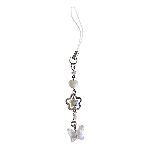 Ddujbtp Sparkling Star TELTERNEHME Butterfly Knotbogen Charm Keychain Randkette Telefon Lanyard Acrylstern Keyring Schmuck Acrylstern Telefonkette Stylish von Ddujbtp