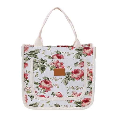 Ddujbtp Starke Stoff Tragetasche Große Leichte Design Aufbewahrungstaschen Modehandtasche Für Tägliche Pendelverkehrsarbeitsgegenstände Leinwandtasche von Ddujbtp