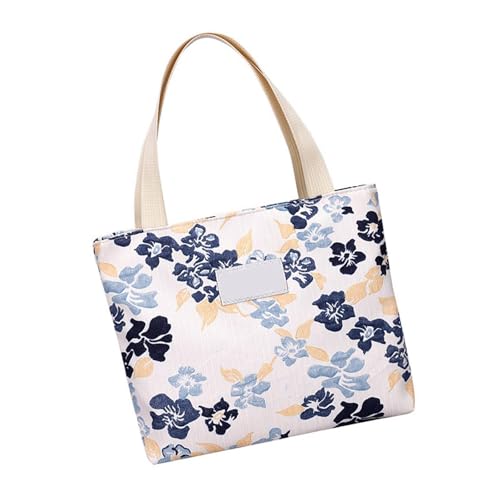 Ddujbtp Stylish Floraldrucke Leinwandtasche Für Frauen Geräumiges Design Mit Breit Gurtfreundlichem Raffin von Ddujbtp