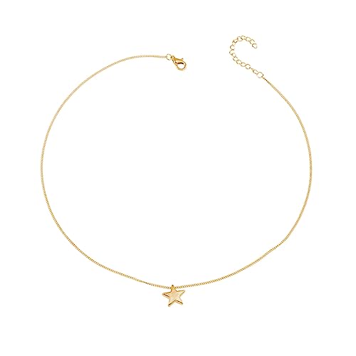 Ddujbtp Süße Stilvolle Star Anhänger Halskette Zierziger Pullover Kette Einfacher Y2K Schmuck Juwely Eye Catching CHOKER SCAVILE Kette Sternheizt Halskette Mode von Ddujbtp