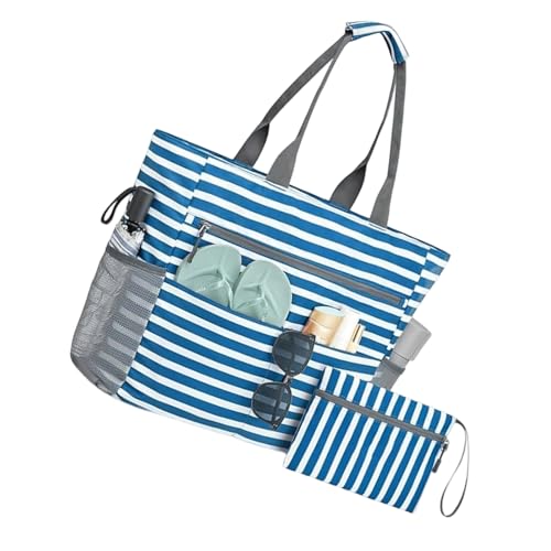 Ddujbtp Tragbarer Strand Carryall Mit Sandsicherem Abschnitt Und Tragen Sie Eine Starke Polyester Geräumigung Für Schwimmbad Verwenden Strandbeutel Mit Sandbeständiger Tasche von Ddujbtp