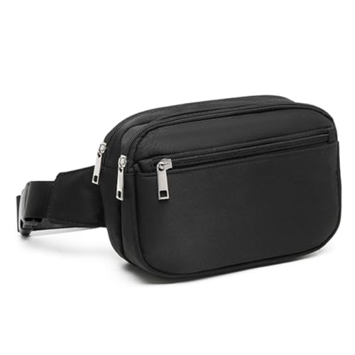 Ddujbtp Unisex Casual Crossbody Bag Vintage Schulter Geldbörse Hüfttaschen Canvas Sport Brust Pack für Damen und Herren, Schwarz , Taschen-Organizer von Ddujbtp