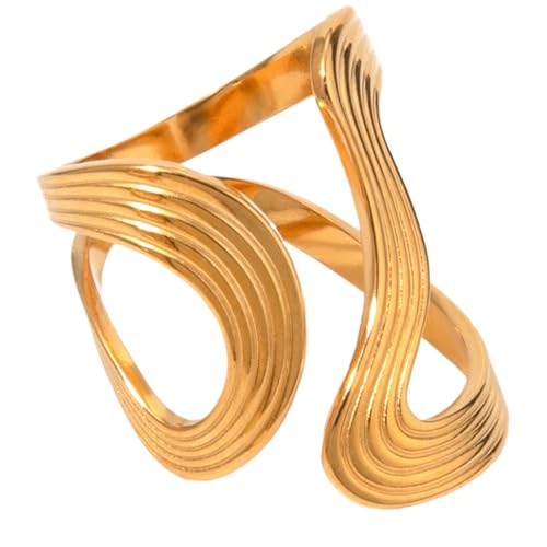 Ddujbtp Unregelmäßige Dating Ringe Verstellbare Fingerringe Übertrieben Offene Ringe Fingerschmuck Für Party Und Täglich Geeignet von Ddujbtp