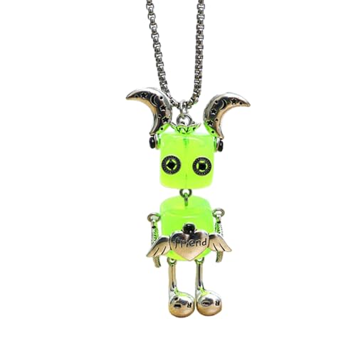 Ddujbtp Vintage Mechanische Schraube Roboter Halskette Kreativer Beweglicher Gelenk Roboter Heckchains Für Männer Rucksackbeutel Brieftasche Anhänger Party Accessoire Halskette von Ddujbtp