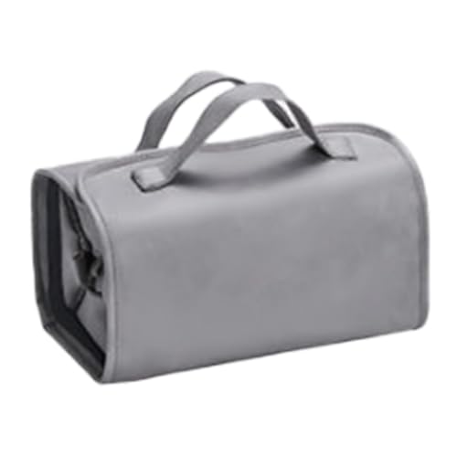 Ddujbtp Wasserdichte Reise-Kulturbeutel, 4 abnehmbare Fächer, aufrollbarer Make-up-Organizer, faltbare Hängetaschen für Damen, grau, Taschen-Organizer von Ddujbtp