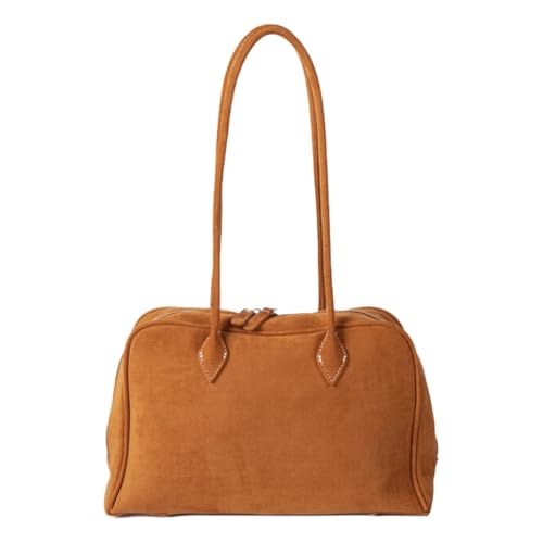 Ddujbtp Weiche Schultertasche für Damen, modische Retro-Handtasche mit Tragegriff oben mit großem Fassungsvermögen für Party, Cocktail, Kastanienfarben, Taschen-Organizer von Ddujbtp