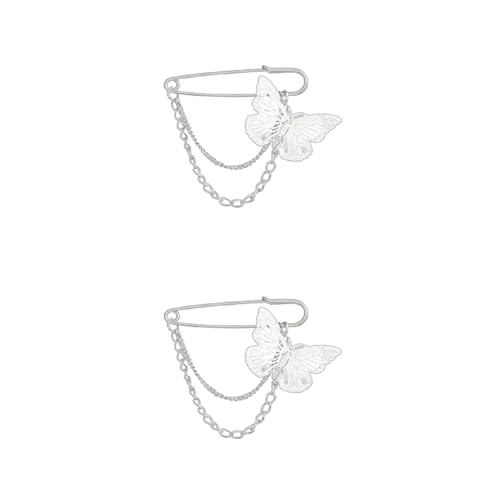 Exquisite Brosche Clip Einzigartige Verschluss Pin Kette Retro Pin Legierung Anhänger für Kleider und Strickjacken Kettennadeln von Ddujbtp