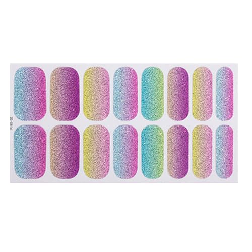 Gele Nägel Streifen Glitzernde Gele Nägel Aufkleber Blumen Kunst Aufkleber Polish Wraps French Tip Blumen Nagelstreifen French Tip Nail von Ddujbtp