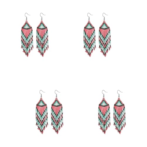 Handgefertigte Ohrringe mit ethnischen Quasten, Glasperlen, baumelnder Schmuck, leicht, Damen-Accessoires, handgefertigter ethnischer Perlenschmuck Handgefertigte Ohrringe mit ethnischen Quasten, Glasperlen, baumelnder Schmuck, leicht, Damen-Accessoires, handgefertigter ethnischer Perlenschmuck von Ddujbtp