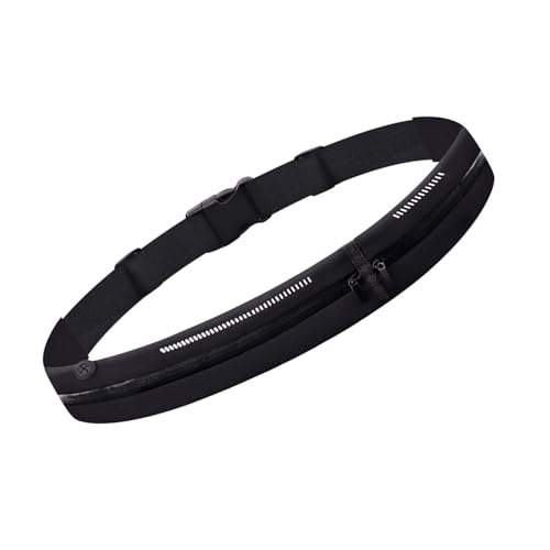 Leichtes Wanderungen Taillenpaket Für Sport 2 Fächer Wasserresistente Reflektierende Fitnessbeutel Mit Telefonhalter Reflektierender Sicherheitsgürtel Mit Gummiband von Ddujbtp