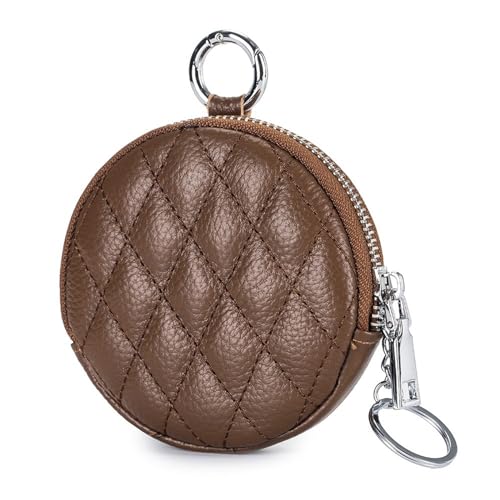 Runde Kopfhörer-Tasche für Damen, modische Münzgeldbörse, Wechselgeld mit Reißverschluss, geeignet für jeden Anlass, niedliche Münzgeldbörse, Reißverschluss für Damen, a, Mass Beauty von Ddujbtp