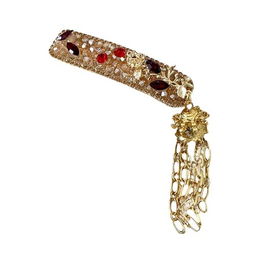 Zarte Kristall-Haarspange mit Glocken, Quasten und Strasssteinen für einen Hauch von Charme zu jedem Outfit, bequemes, rutschfestes Haar-Accessoire von Ddujbtp