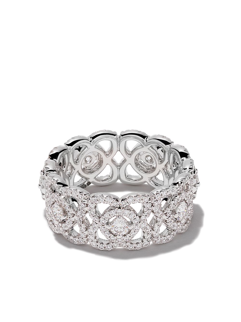 De Beers Jewellers 18kt 'Enchanted Lotus' Weißgoldring mit Diamanten - Silber von De Beers Jewellers