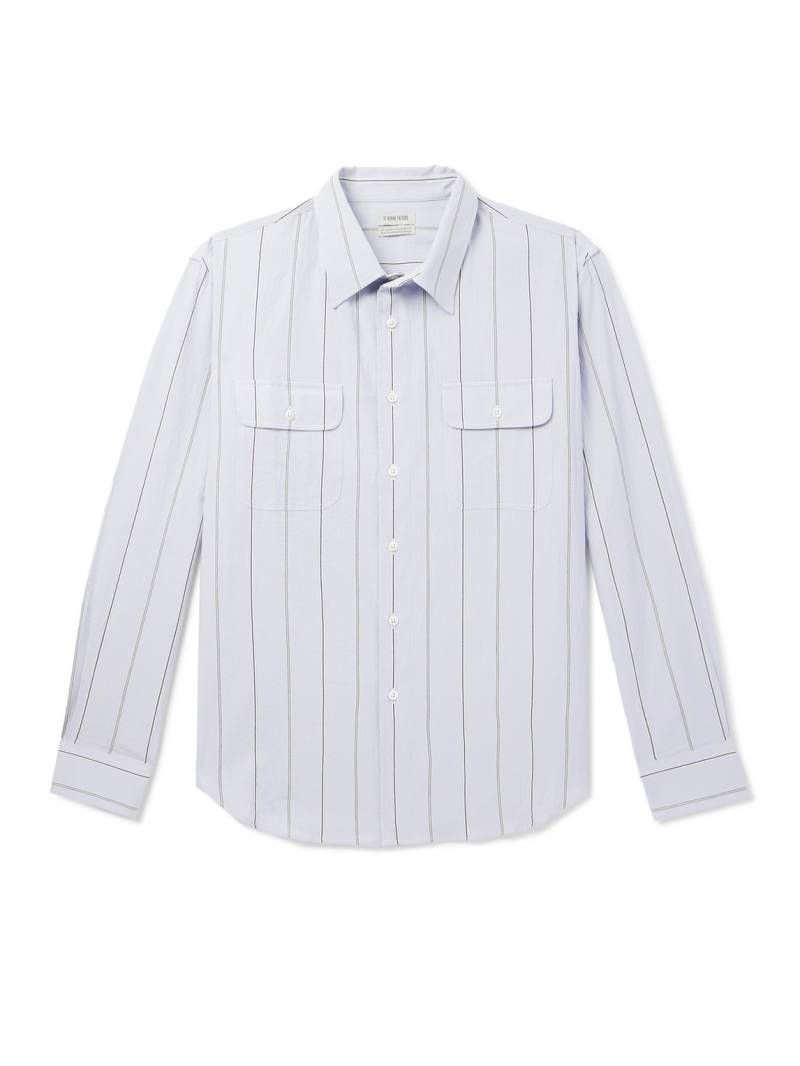 De Bonne Facture - Artist Striped Organic Cotton-Poplin Shirt - Men - Blue - S von De Bonne Facture