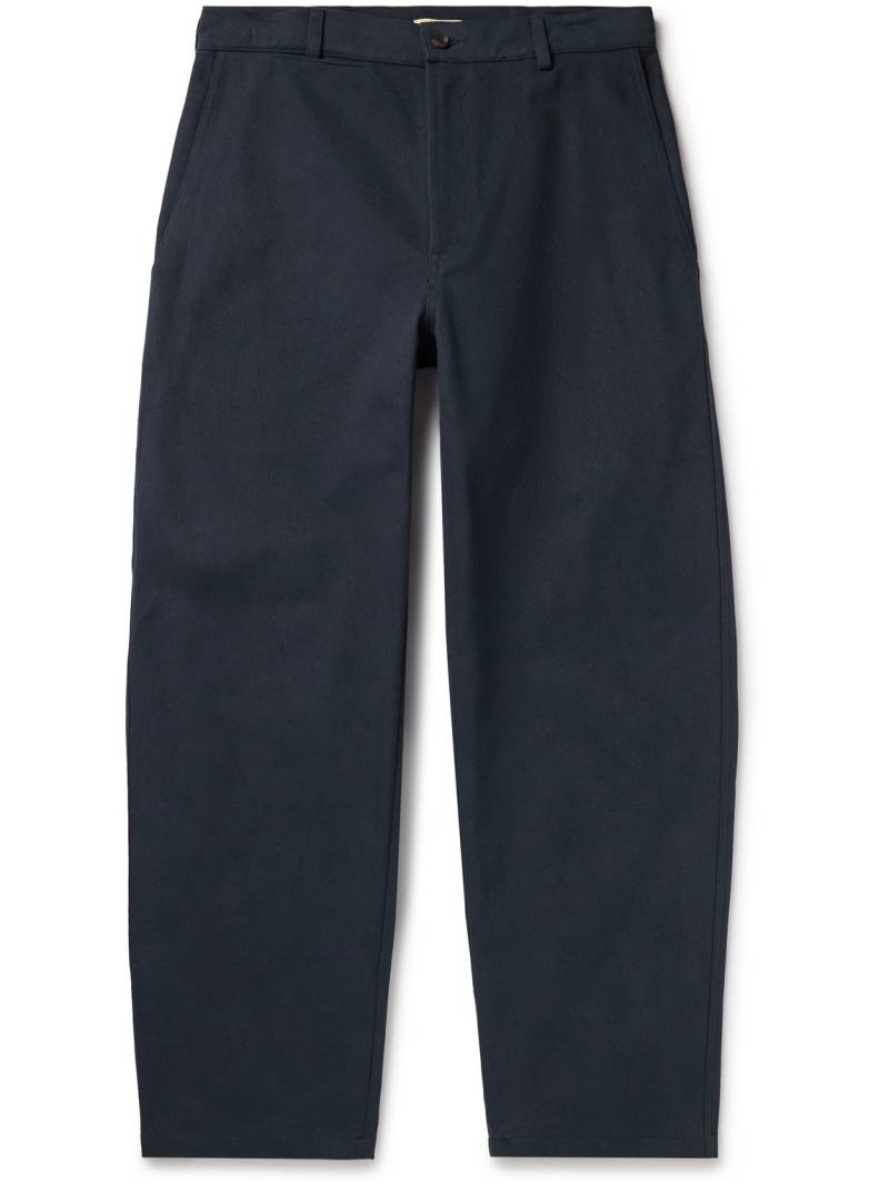 De Bonne Facture - Balloon Barrel-Leg Cotton-Drill Trousers - Men - Blue - IT 46 von De Bonne Facture