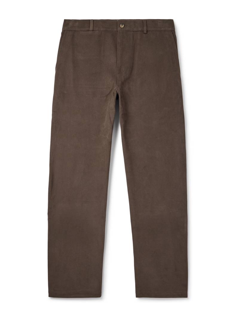De Bonne Facture - Balloon Tapered Cotton-Twill Trousers - Men - Brown - IT 52 von De Bonne Facture