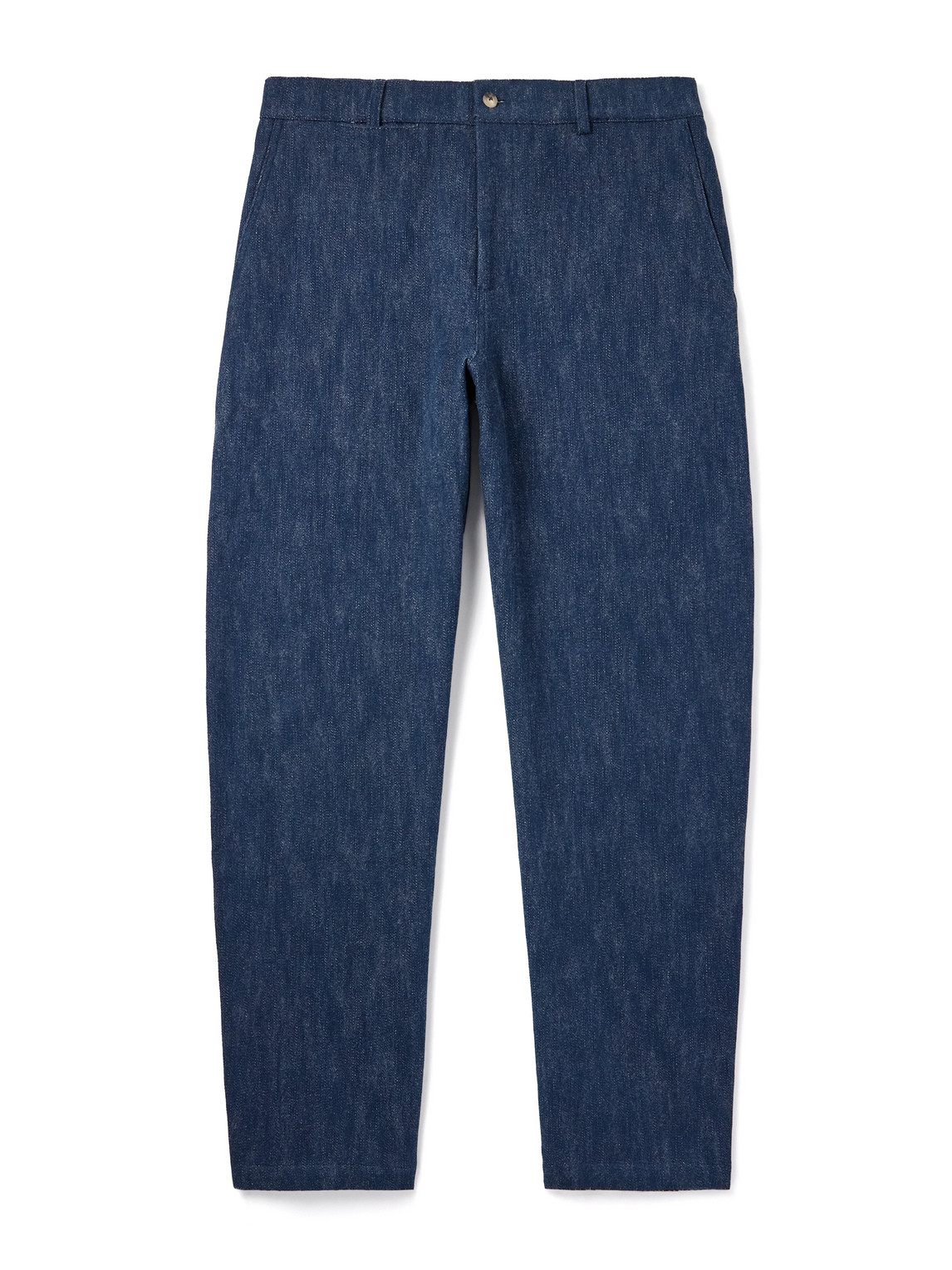 De Bonne Facture - Balloon Tapered Cotton and Virgin Wool-Blend Trousers - Men - Blue - IT 54 von De Bonne Facture