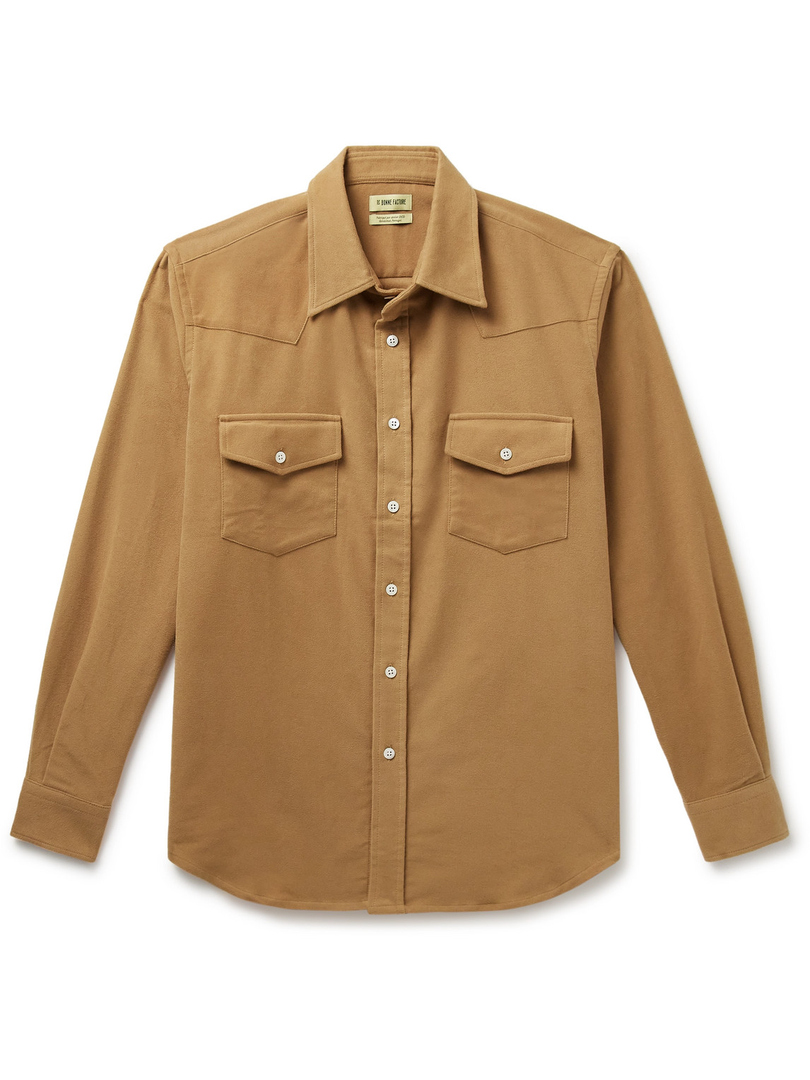 De Bonne Facture - Camargue Cotton-Moleskin Shirt - Men - Brown - L von De Bonne Facture