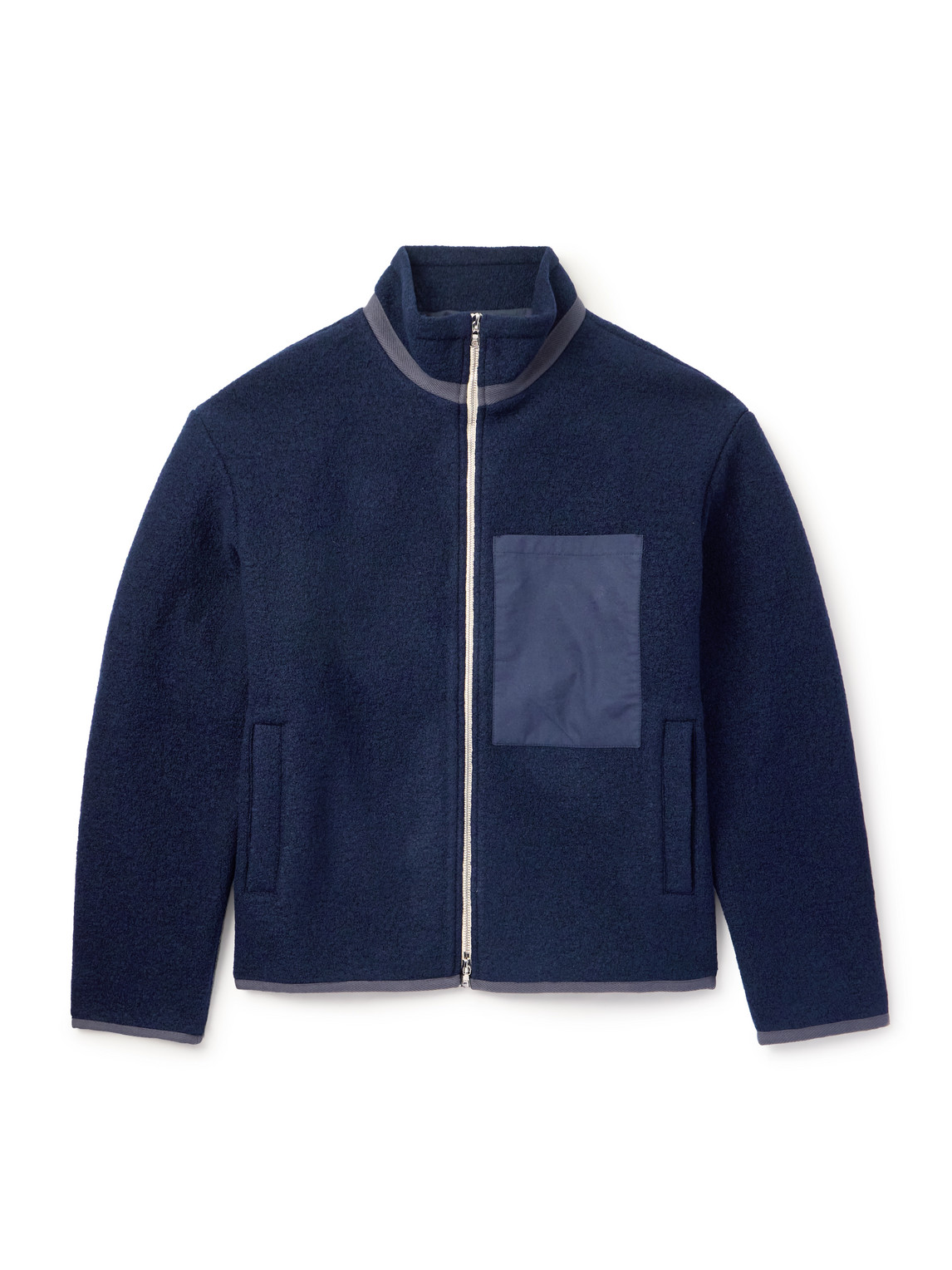 De Bonne Facture - Cotton-Trimmed Brushed-Wool Jacket - Men - Blue - IT 54 von De Bonne Facture