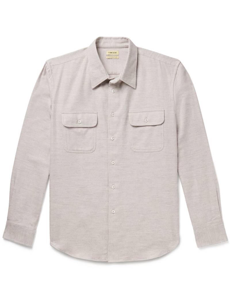 De Bonne Facture - Cotton and Yak-Blend Twill Shirt - Men - Neutrals - S von De Bonne Facture