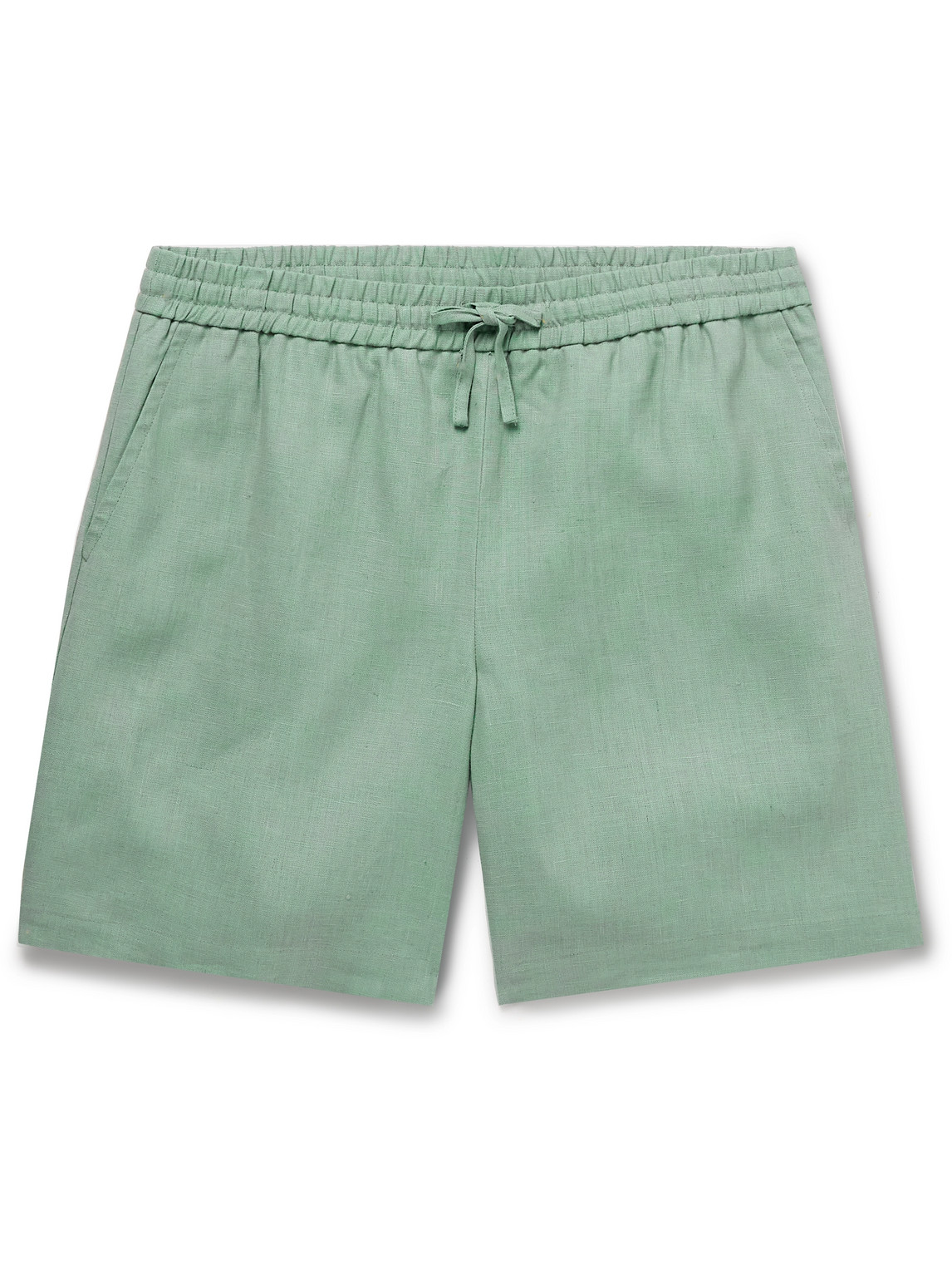 De Bonne Facture - Easy Straight-Leg Linen Drawstring Shorts - Men - Green - IT 52 von De Bonne Facture