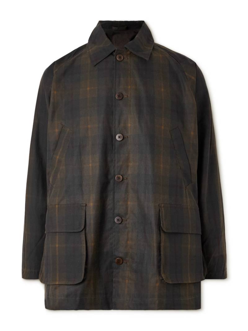 De Bonne Facture - Forest Checked Waxed Cotton-Canvas Jacket - Men - Brown - IT 52 von De Bonne Facture