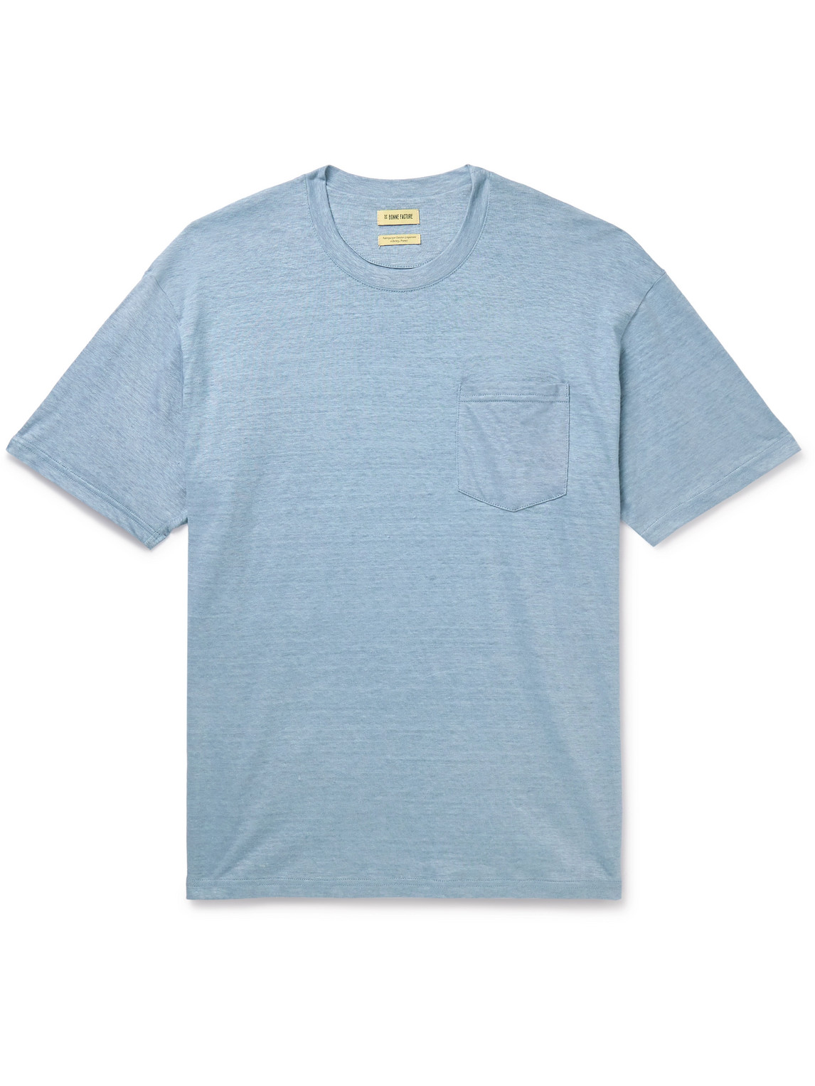 De Bonne Facture - Linen-Jersey T-Shirt - Men - Blue - L De Bonne Facture - Linen-Jersey T-Shirt - Men - Blue - L von De Bonne Facture