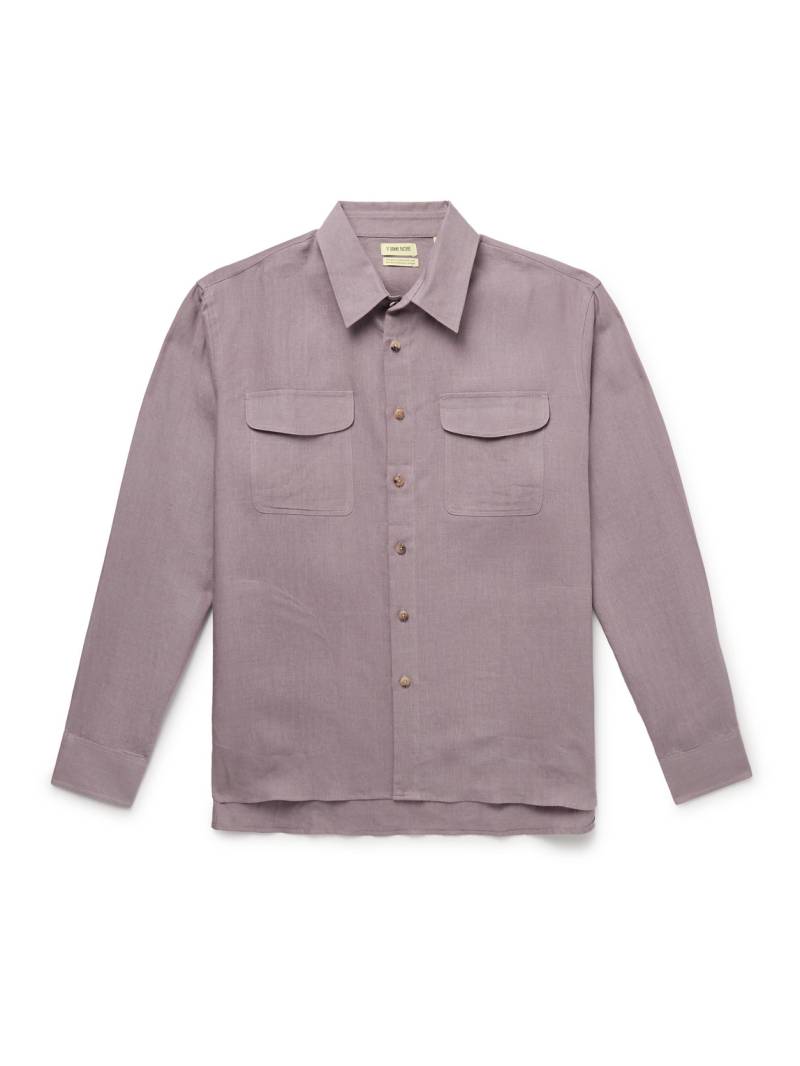 De Bonne Facture - Linen Overshirt - Men - Purple - IT 54 von De Bonne Facture