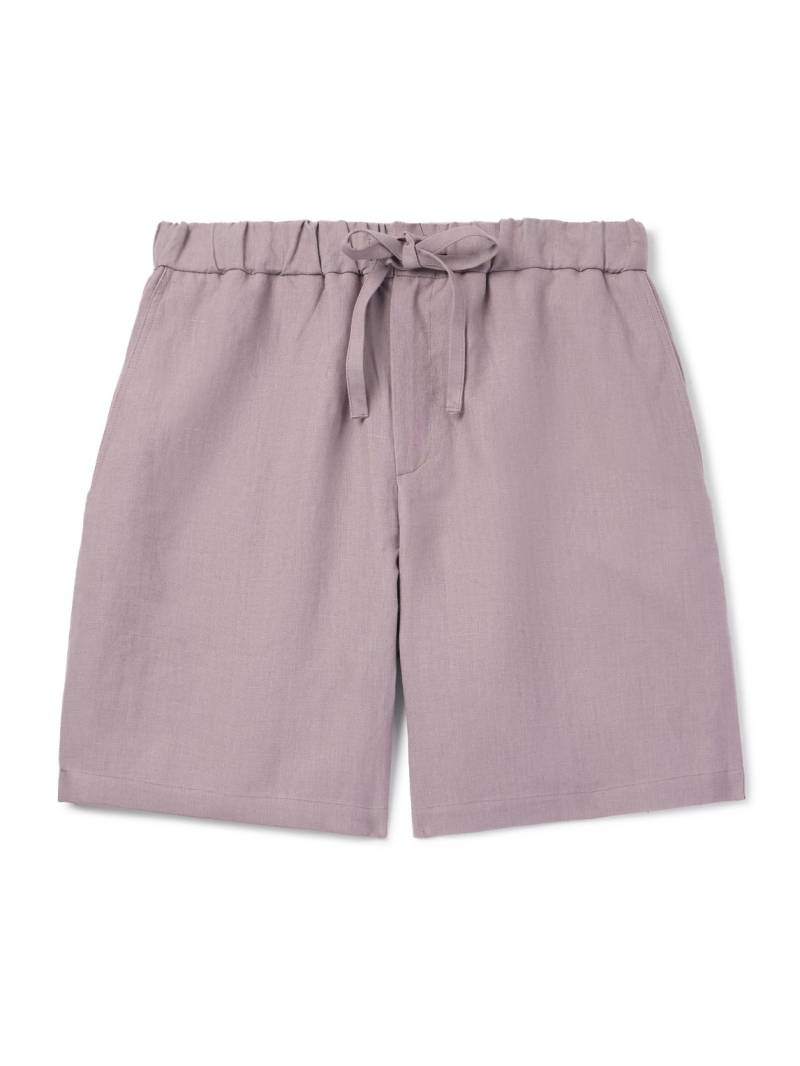 De Bonne Facture - Lounge Straight-Leg Linen Shorts - Men - Purple - IT 50 von De Bonne Facture