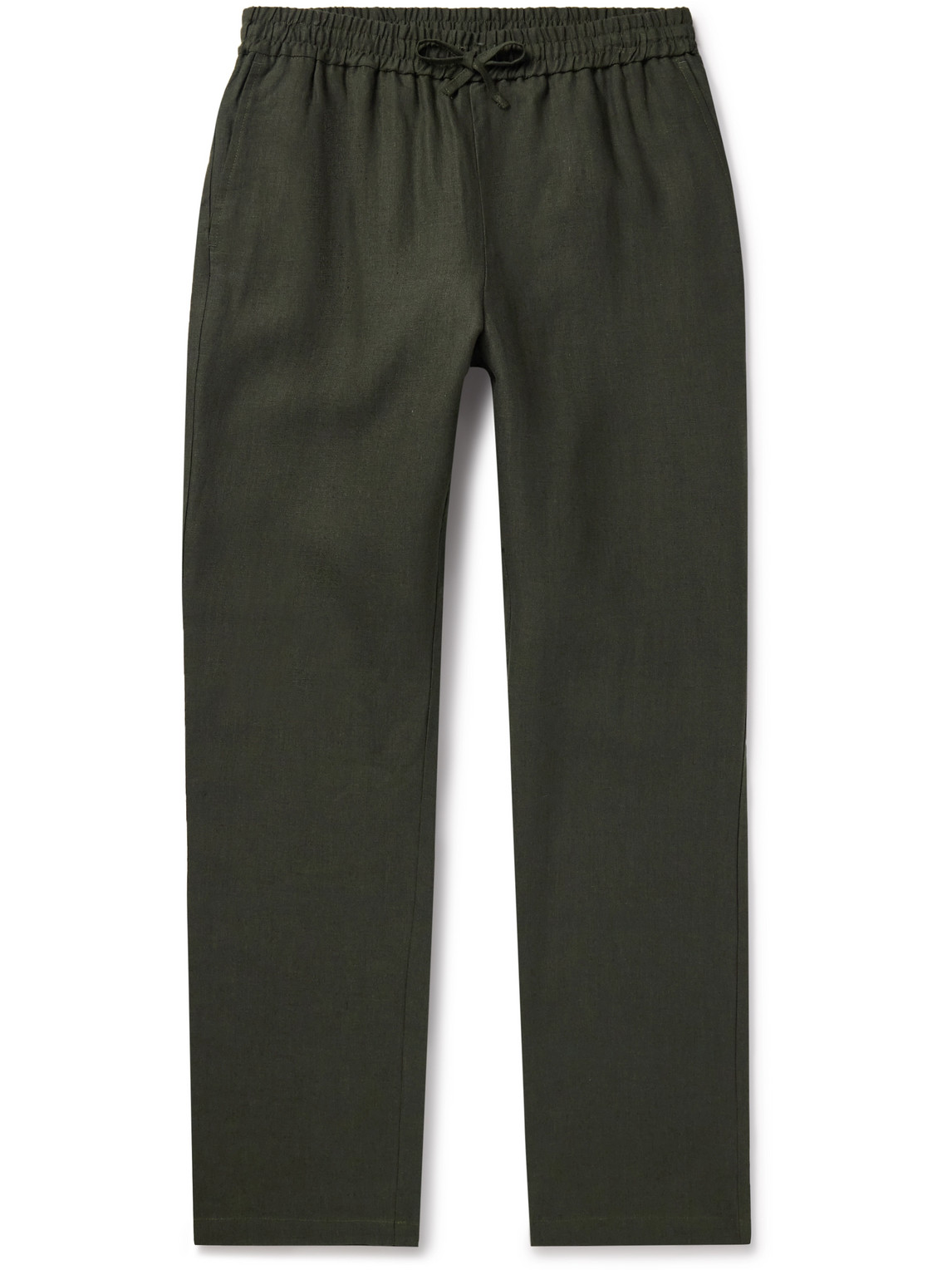 De Bonne Facture - Straight-Leg Belgian Linen Drawstring Trousers - Men - Brown - IT 50 von De Bonne Facture