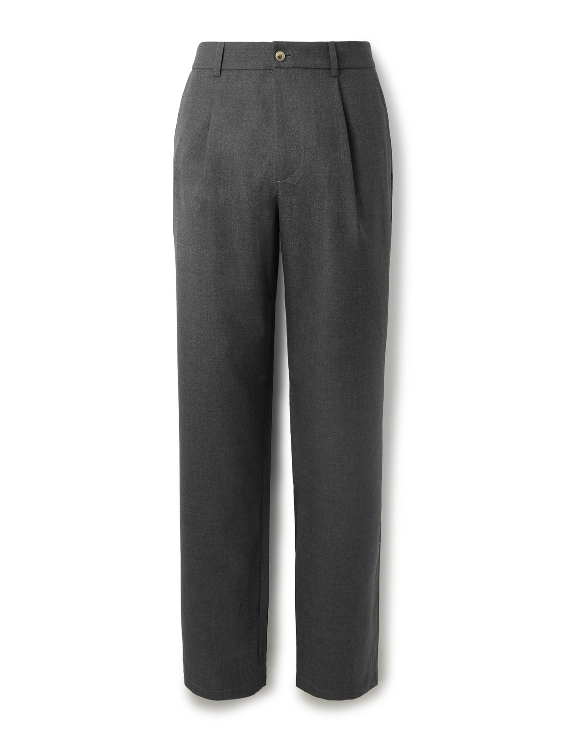 De Bonne Facture - Straight-Leg Pleated Super 130s Wool Suit Trousers - Men - Gray - IT 52 von De Bonne Facture