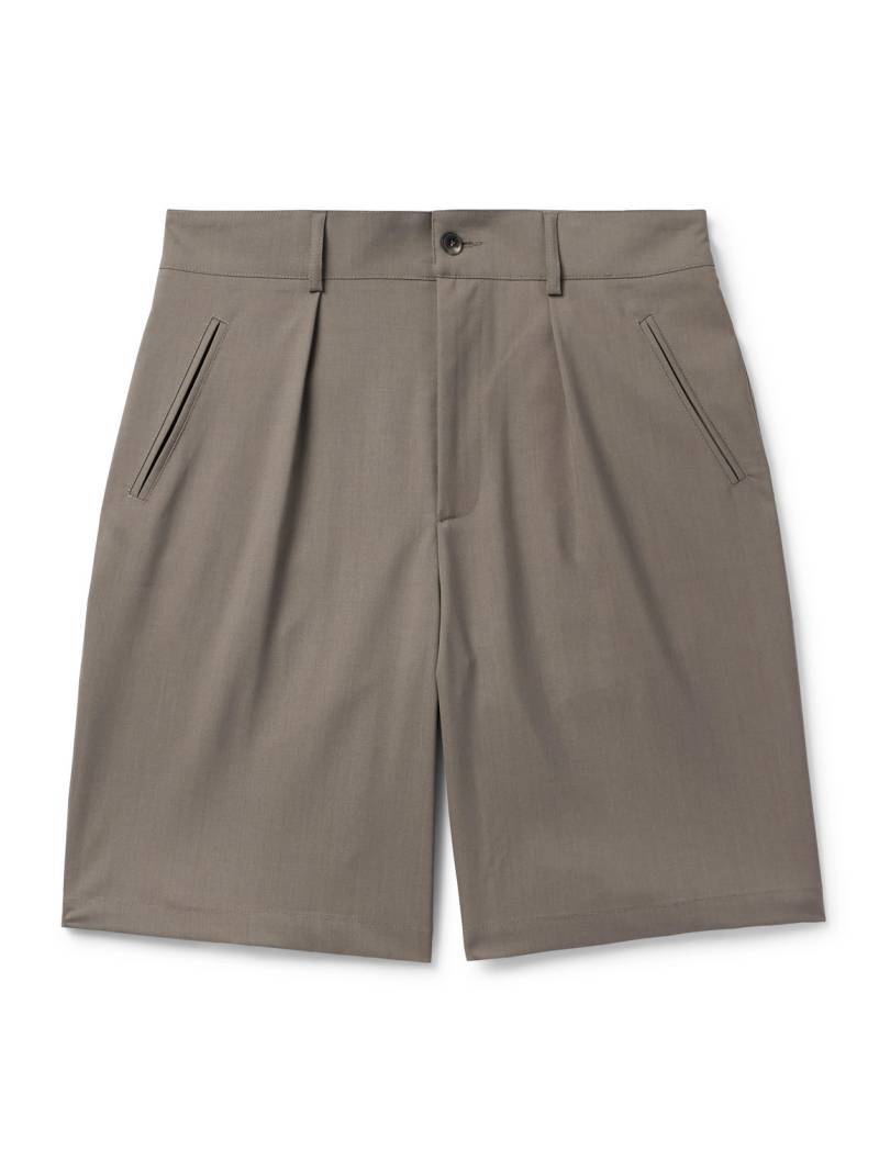 De Bonne Facture - Straight-Leg Pleated Wool Shorts - Men - Green - IT 48 De Bonne Facture - Straight-Leg Pleated Wool Shorts - Men - Green - IT 48 von De Bonne Facture