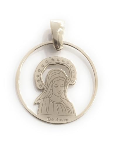 Medjugorje-Medaille Jungfrau aus 925 mm Sterlingsilber, Silber von De Bussy