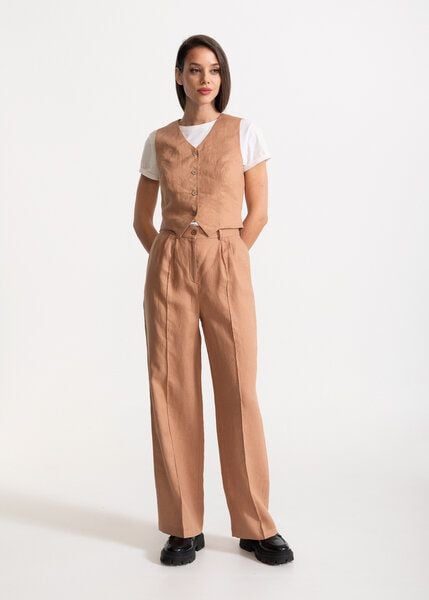 De IONESCU Das "Figa“ Set aus 100% Leinen, Hose und Weste von De IONESCU