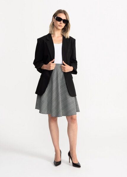 De IONESCU Der kurze Rock aus Wolle - Schwarz-weiß kariert von De IONESCU