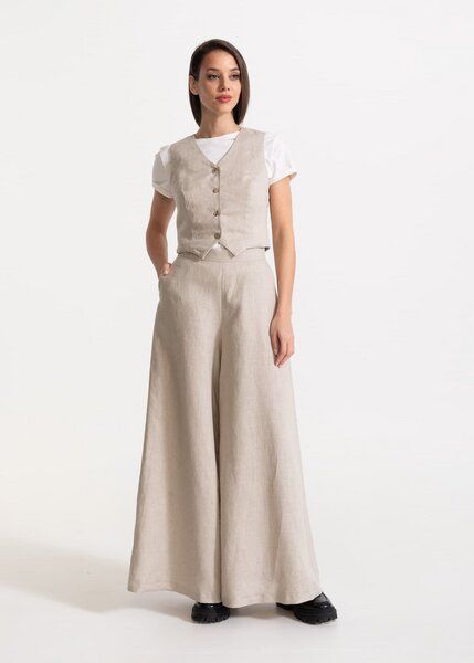 De IONESCU Die Damenhose „Palazzo“ aus 100 % Leinen von De IONESCU