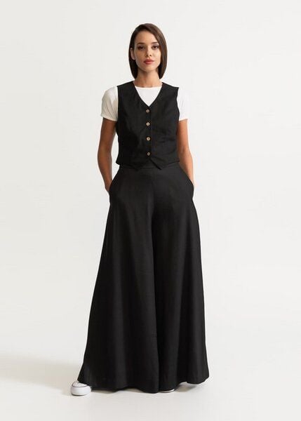 De IONESCU Die Damenhose „Palazzo“ aus 100 % Leinen von De IONESCU