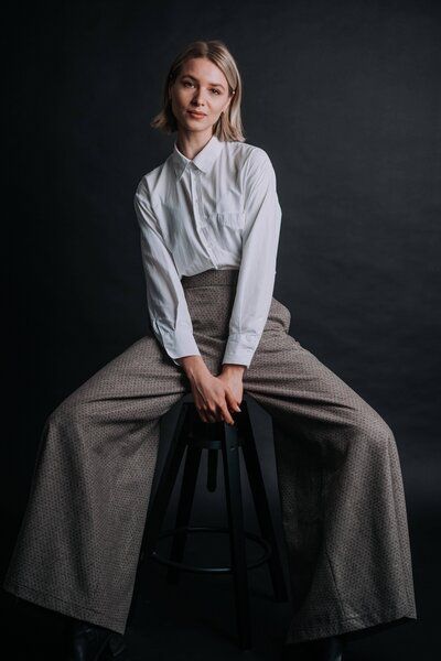 De IONESCU Die Damenhose „Palazzo“ aus 100 % Wolle von De IONESCU