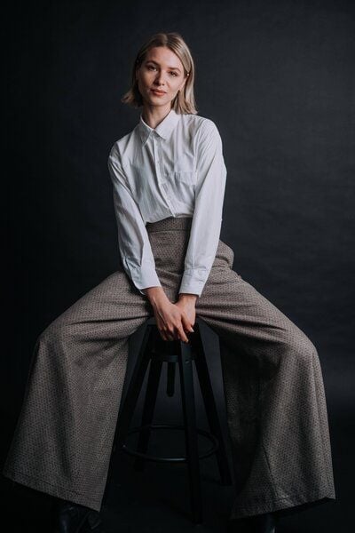 De IONESCU Die Damenhose „Palazzo“ aus 100 % Wolle von De IONESCU